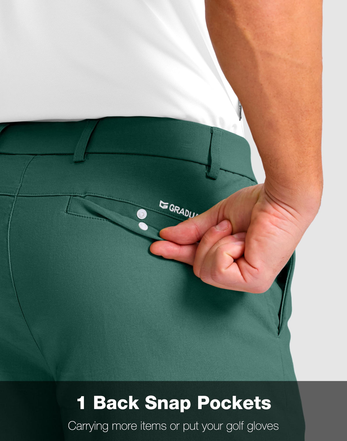 G Gradual 4-way stretch fabric keeps you flexible during swings.