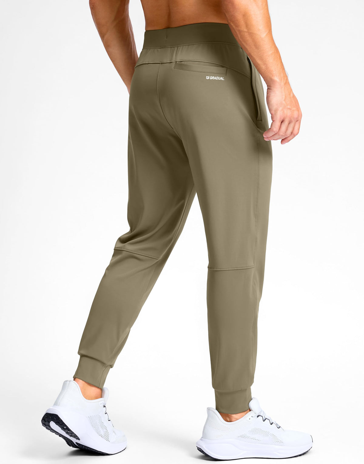 G Gradual golf joggers bronze green back pocket for valuables during activities