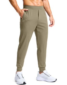 G Gradual golf joggers bronze green front view highlighting slim athletic fit