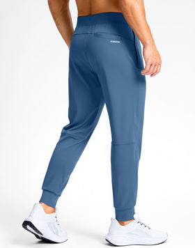 G Gradual golf joggers slate blue back pocket detail for safe storage on the go.