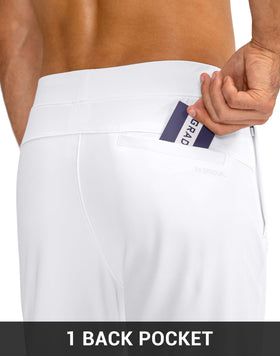 G Gradual white golf joggers for versatile styling and pairing.