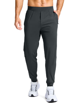 G Gradual men's golf joggers front view showing 4-way stretch for full range of motion