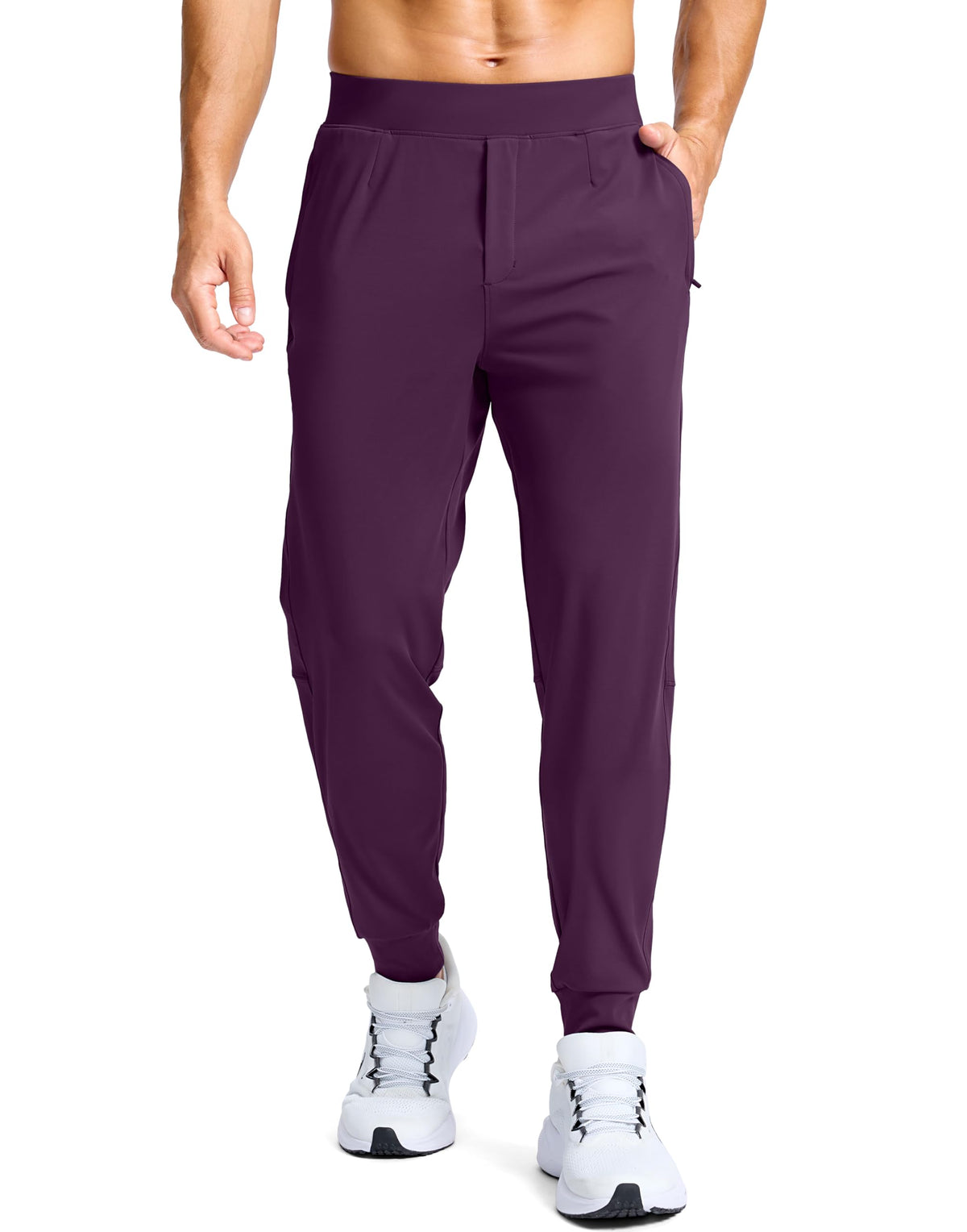 G Gradual men's golf joggers front view with comfortable stretch for all day wear