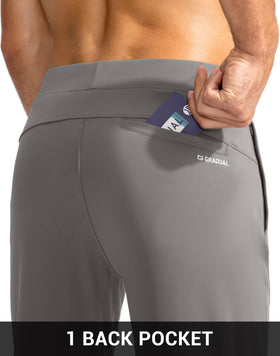 G Gradual gray jogging pants, sleek and versatile athletic style.