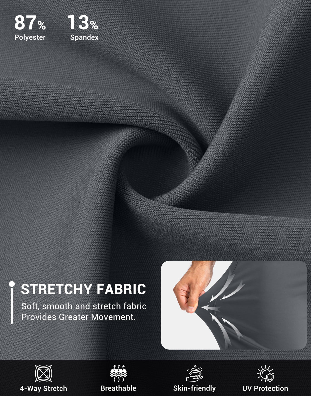 Stretchy four-way fabric enables versatile movement in G Gradual joggers.