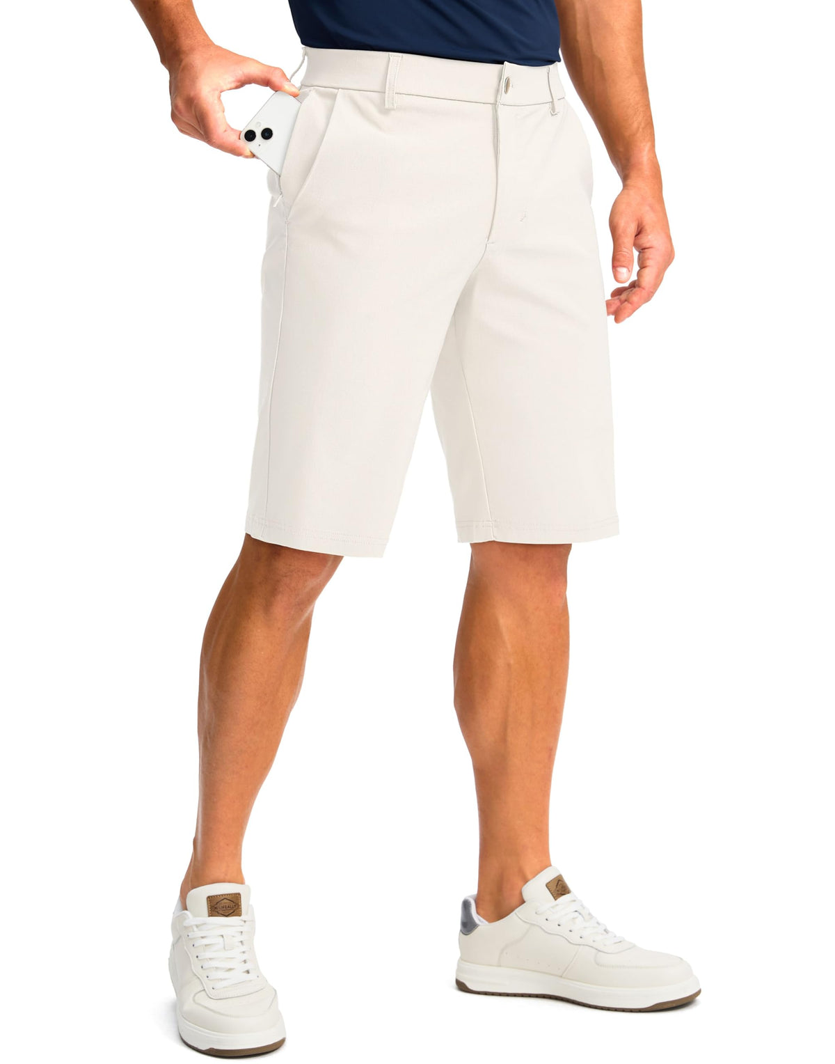 G Gradual men's golf shorts front view with 11-inch inseam for versatile outdoor comfort.