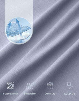 G Gradual ice-blue shorts sun-protection knee-length inseam for outdoors.