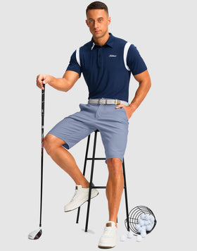 G Gradual ice-blue shorts versatile for golf, work, and travel.