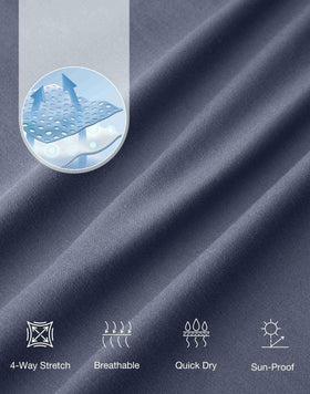 G Gradual golf shorts stretch fabric detail in dusty blue for movement