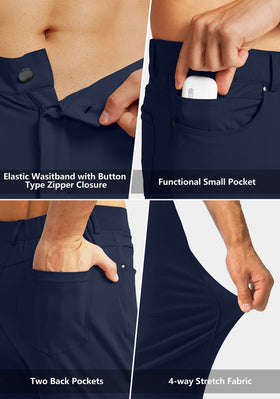 G Gradual navy stretch golf pants back view highlighting clean silhouette