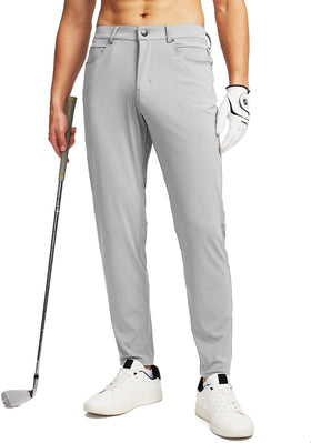 G Gradual men's stretch golf pants front view with flexible movement