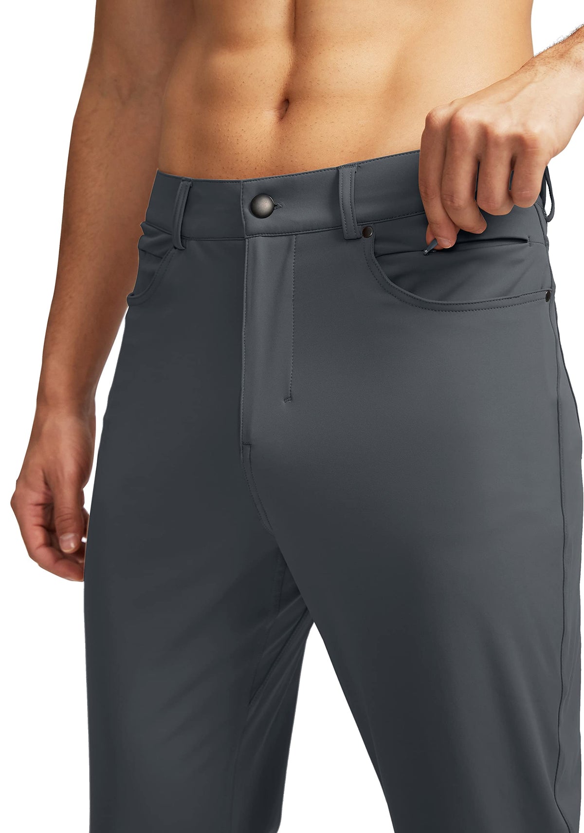 G Gradual men's stretch golf pants - pocket layout highlights six-pocket design for secure storage.