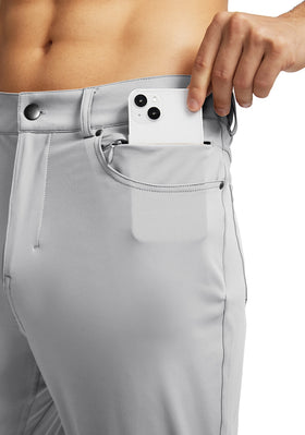 G Gradual pants side view shows slim fit and comfy flexibility