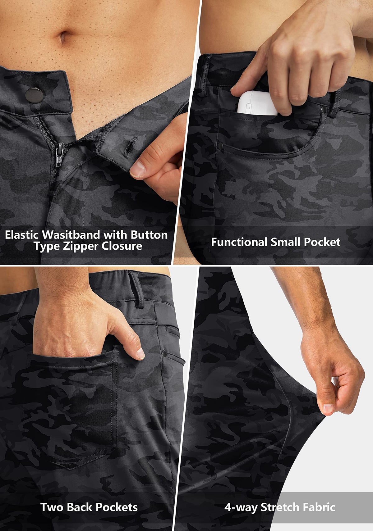 G Gradual six-pocket layout for secure everyday storage.