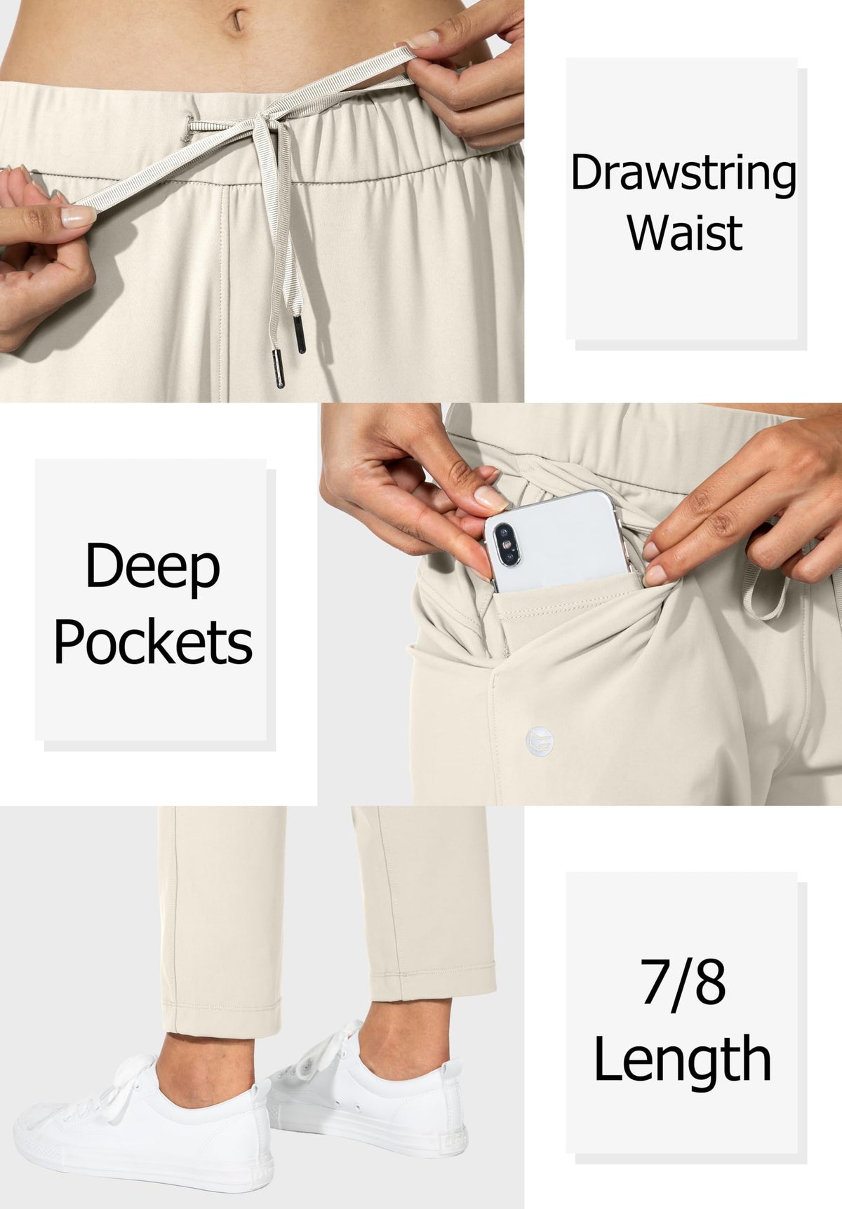 G Gradual 7/8 length pant creating a modern, energetic silhouette