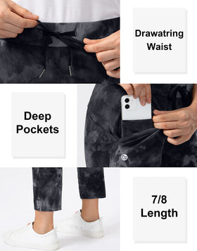 G Gradual black tie-dye pants suitable for work, travel, and casual wear