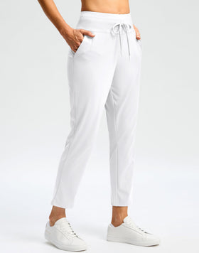 G Gradual ankle-length pants in white for a sleek, professional look.