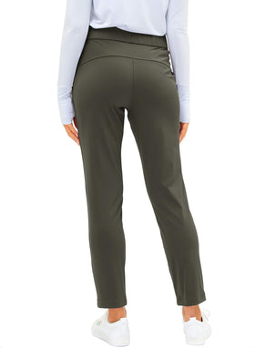 G Gradual 7/8 ankle length pants in olive green for energetic daily wear.