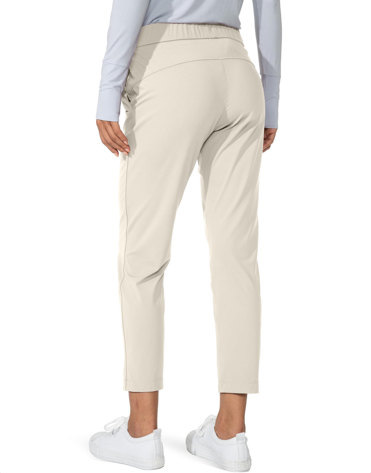 G Gradual 7/8 stretch pants silhouette in light khaki for a sleek active look