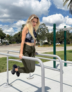 Adjustable drawstring waist on G Gradual pants for a comfortable fit during activities