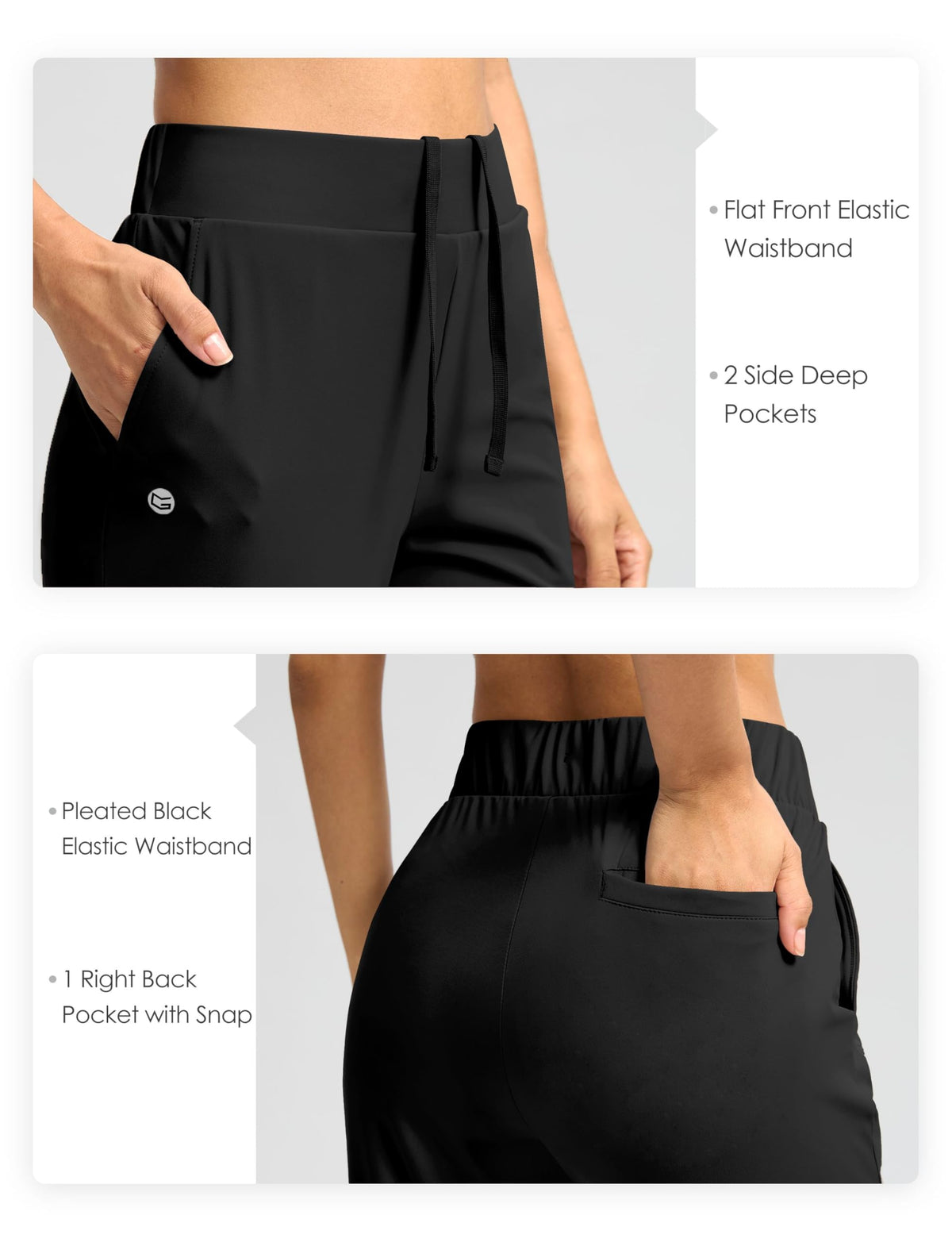 G Gradual ankle-hem 7/8 pants with subtle slit detail and clean line.