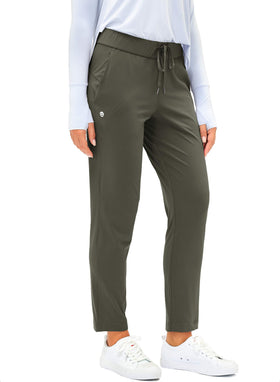 G Gradual front view of olive green pants showing athletic silhouette.