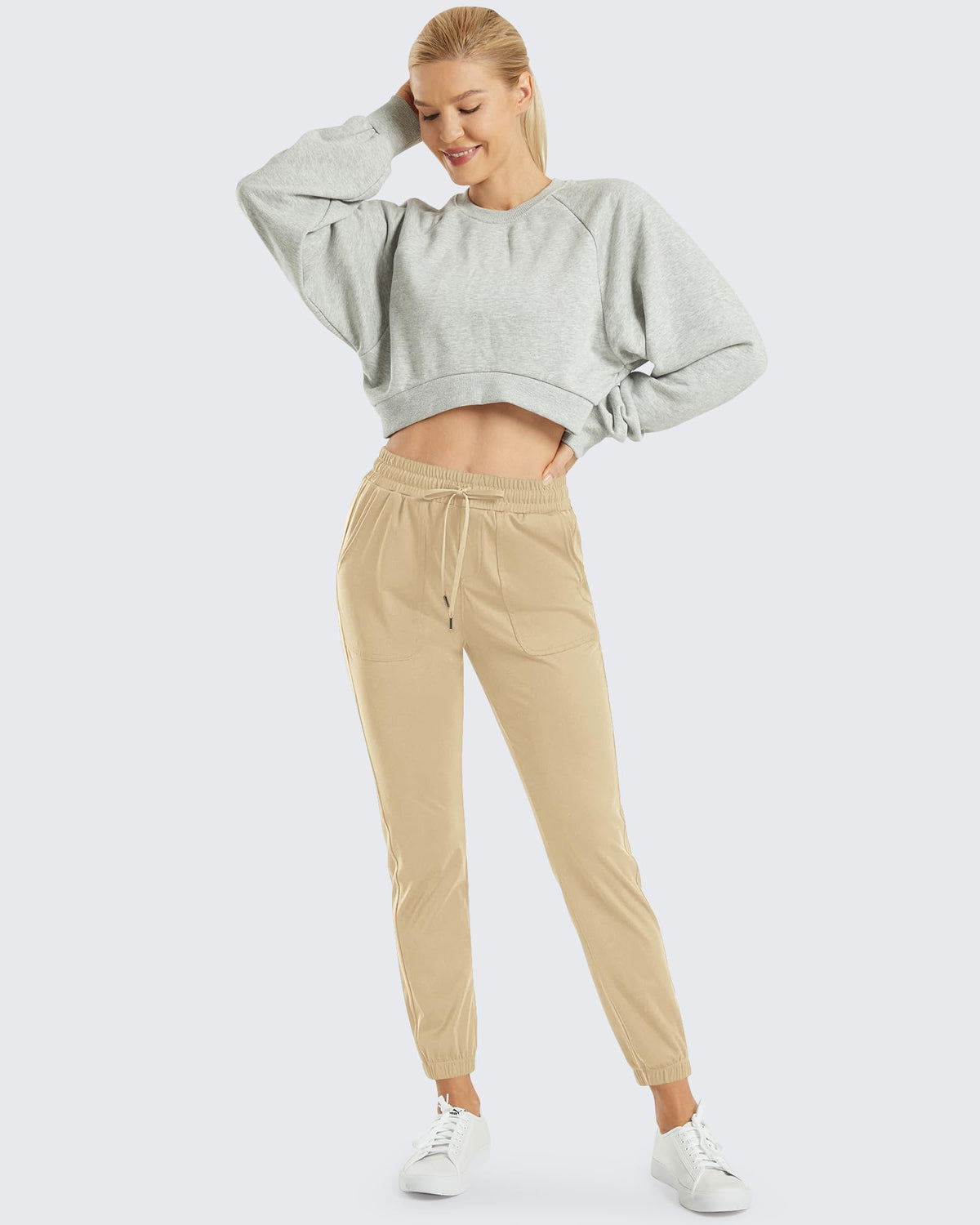 G4Free women's golf pants side pocket layout highlights deep pockets for essentials.