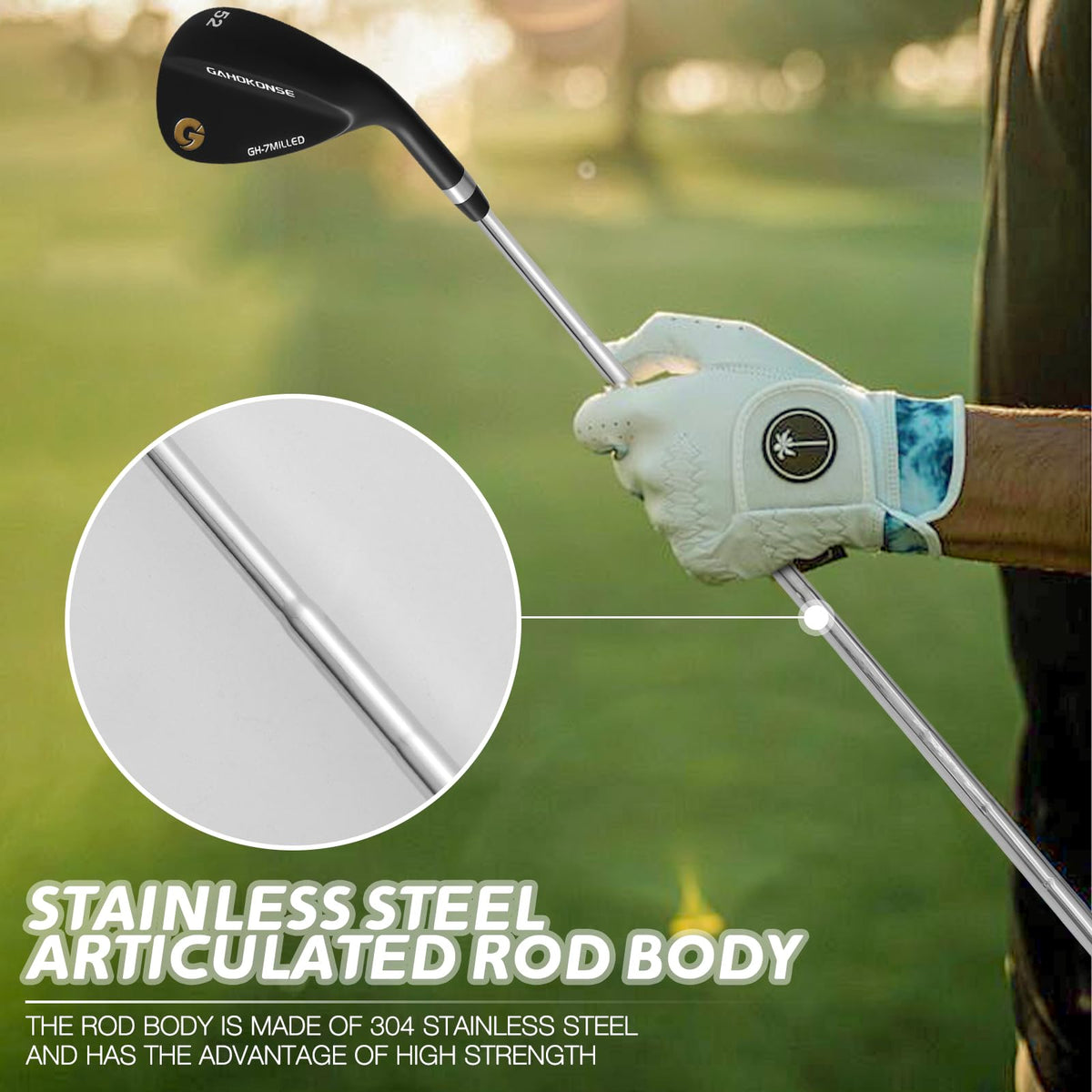 GAHOKONSE anti-glare alignment wedge helps square the face at address