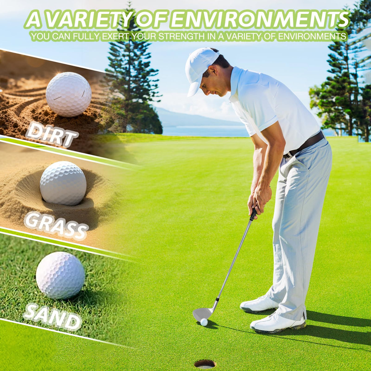 GAHOKONSE anti-glare finish aids alignment at address
