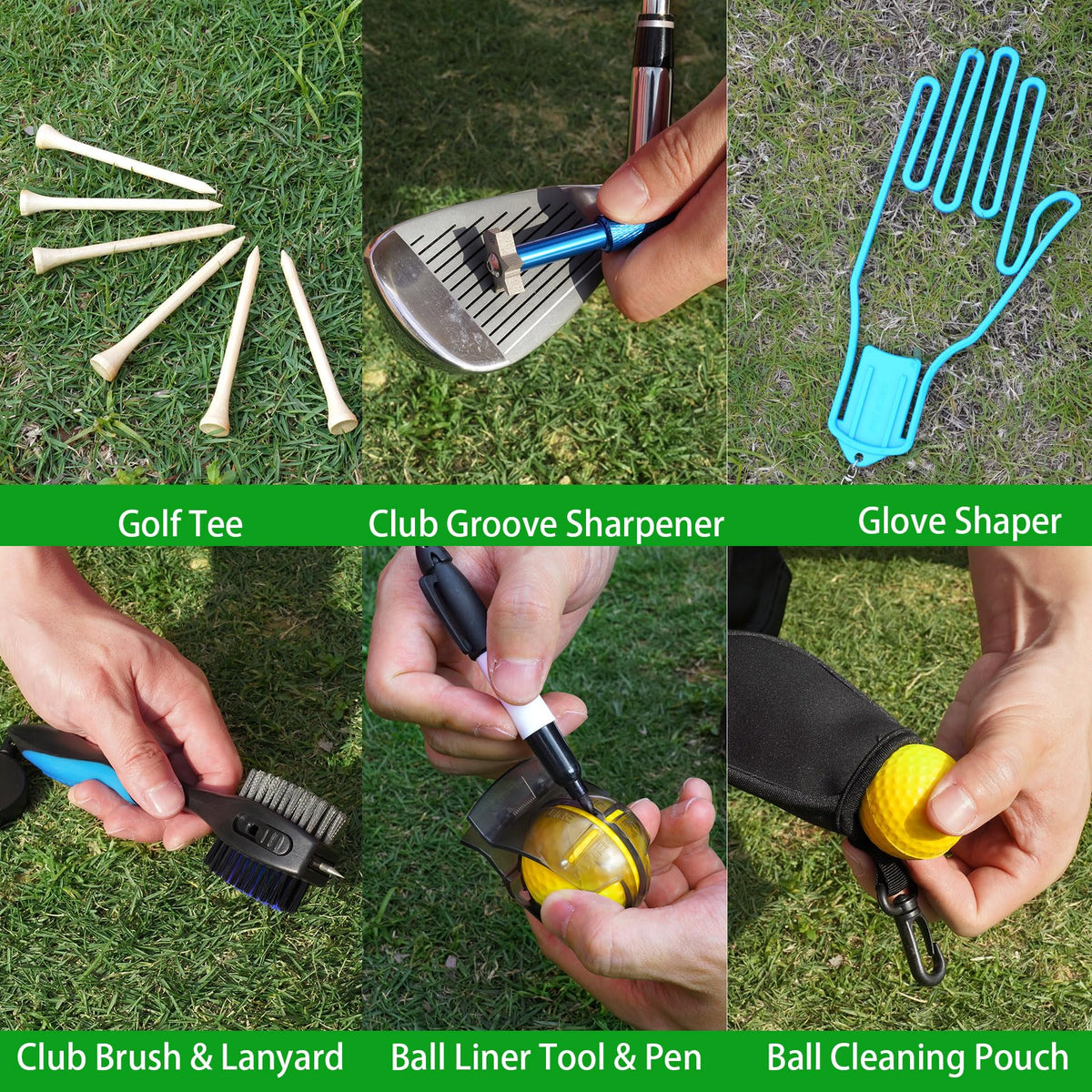 GAIARENA G divot tool with ball marker for quick fixes.