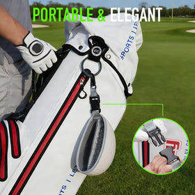 GAIARENA G detachable clip keeps pouch accessible on the bag.