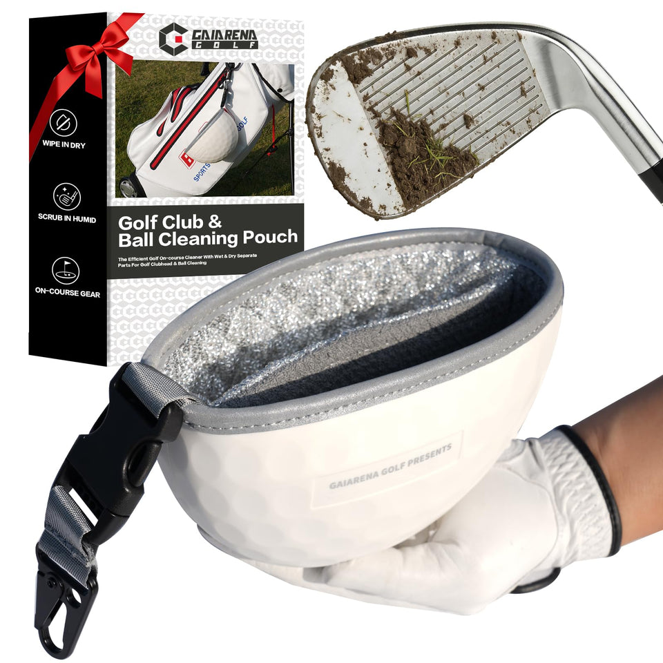 GAIARENA G silicone ball washer keeps clubs clean on the course.