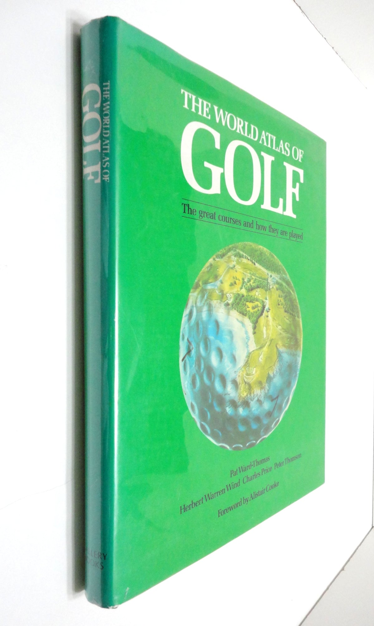 Gallery Books The New World Atlas of Golf cover with globe motif; stunning color art