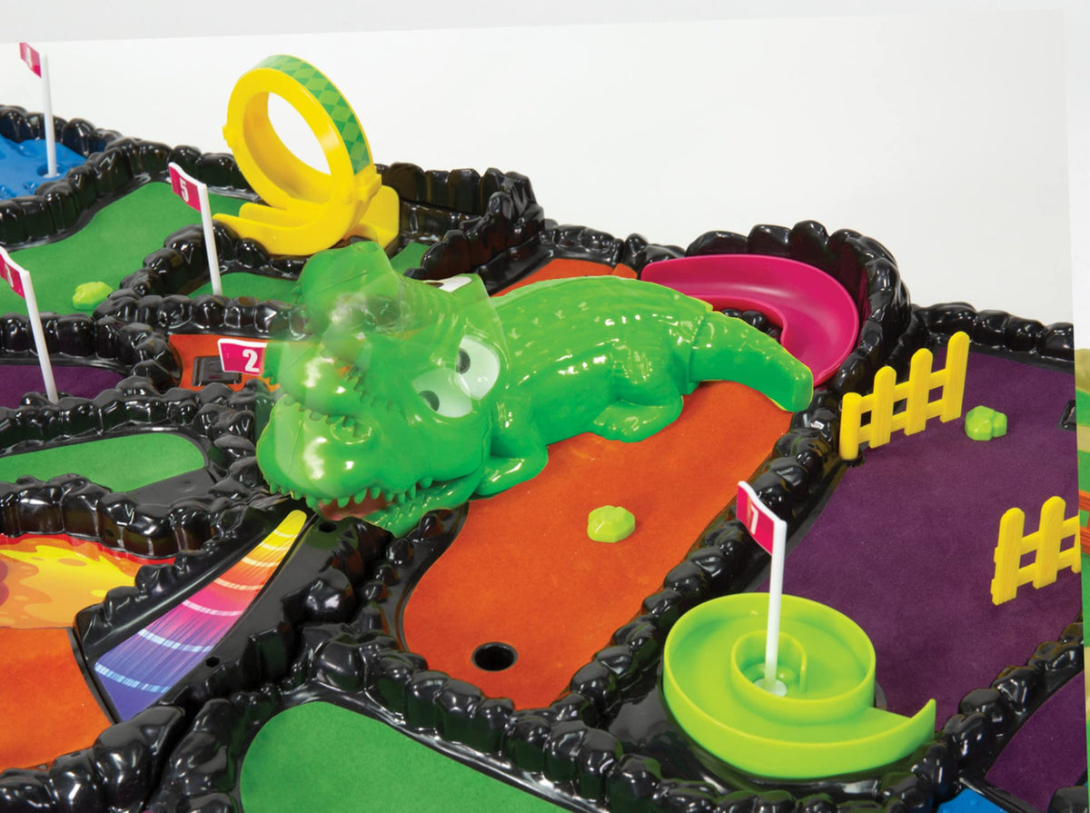 Game Zone Arcade Mini Golf alligator obstacle challenges players with motion