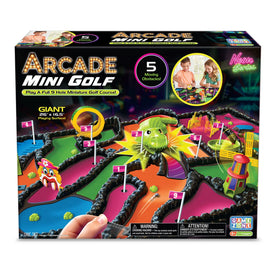 Game Zone Arcade Mini Golf swinging fences obstacle creates dynamic family competition