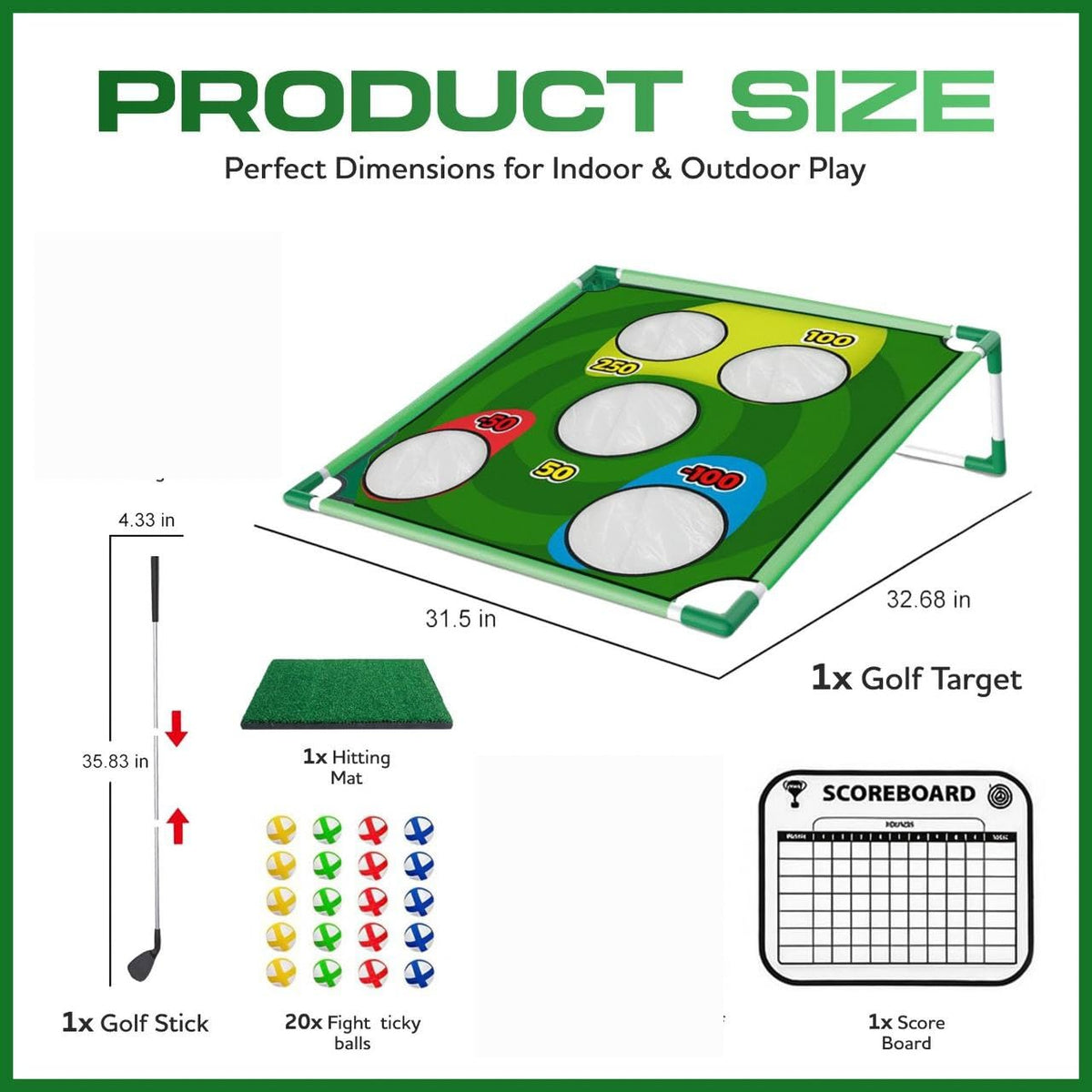 Gameloo Golf Chipping Game folded design for easy packing and travel.