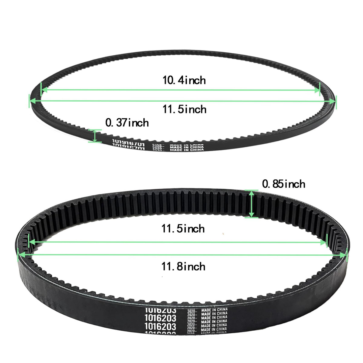 GamMec clutch drive belt close-up for Club Car, accurate fit