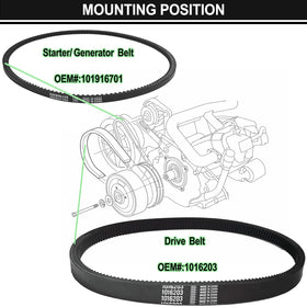 GamMec starter generator belt close-up for easy install