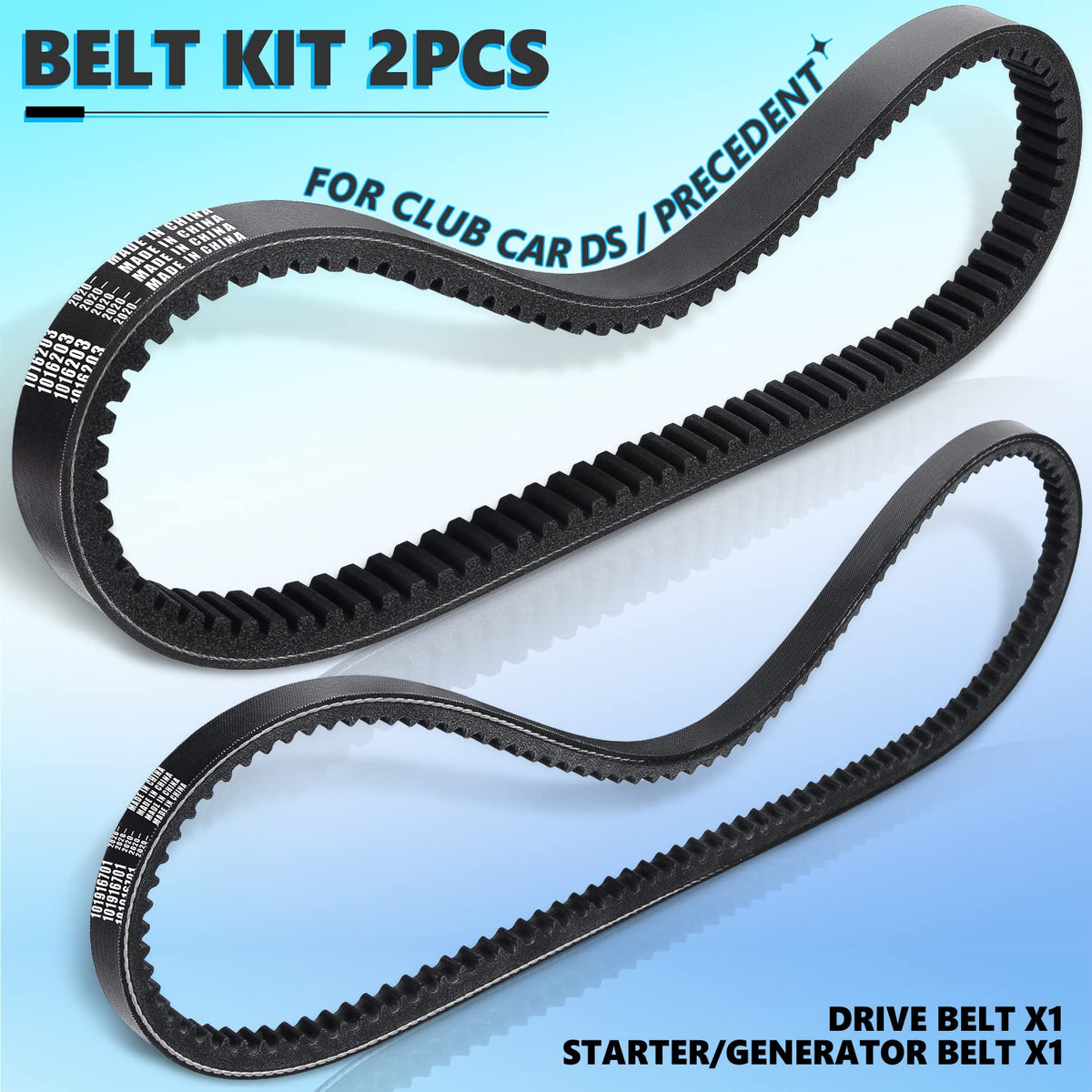 Gaoerfu-CP drive belt dimensions close-up for correct sizing.