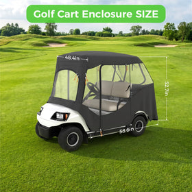Garvee four-sided clear windows preserve visibility while shielding elements.