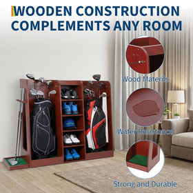 GarveeLife golf mat protection cushions clubs during storage.