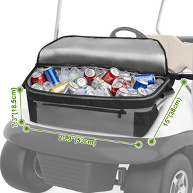GAWAF Golf Cart Cooler Bag reflective finish improves visibility at dawn or dusk