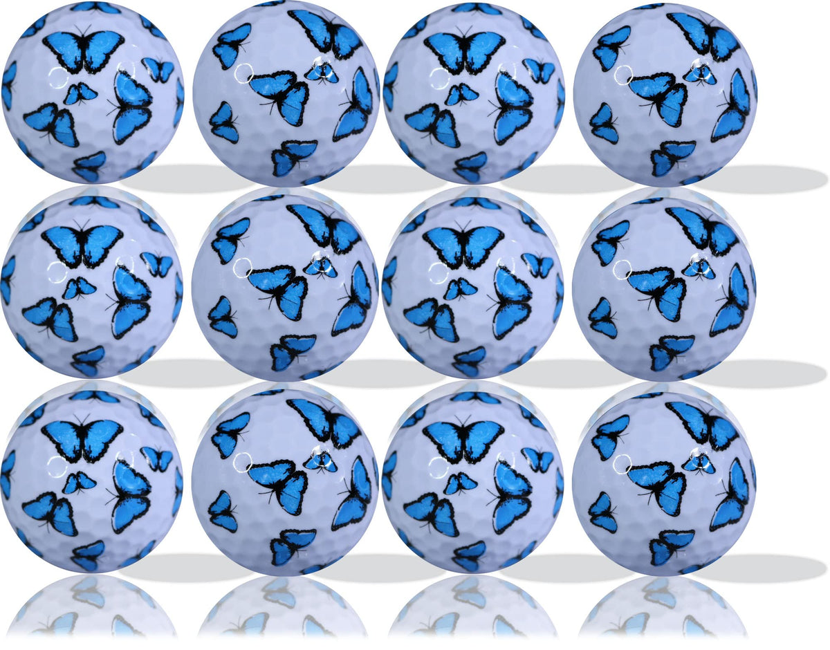 GBM blue butterfly ball with vivid print for standout shots on the course