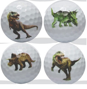 GBM Dinosaur balls with solid-core construction for casual play and short-game practice.