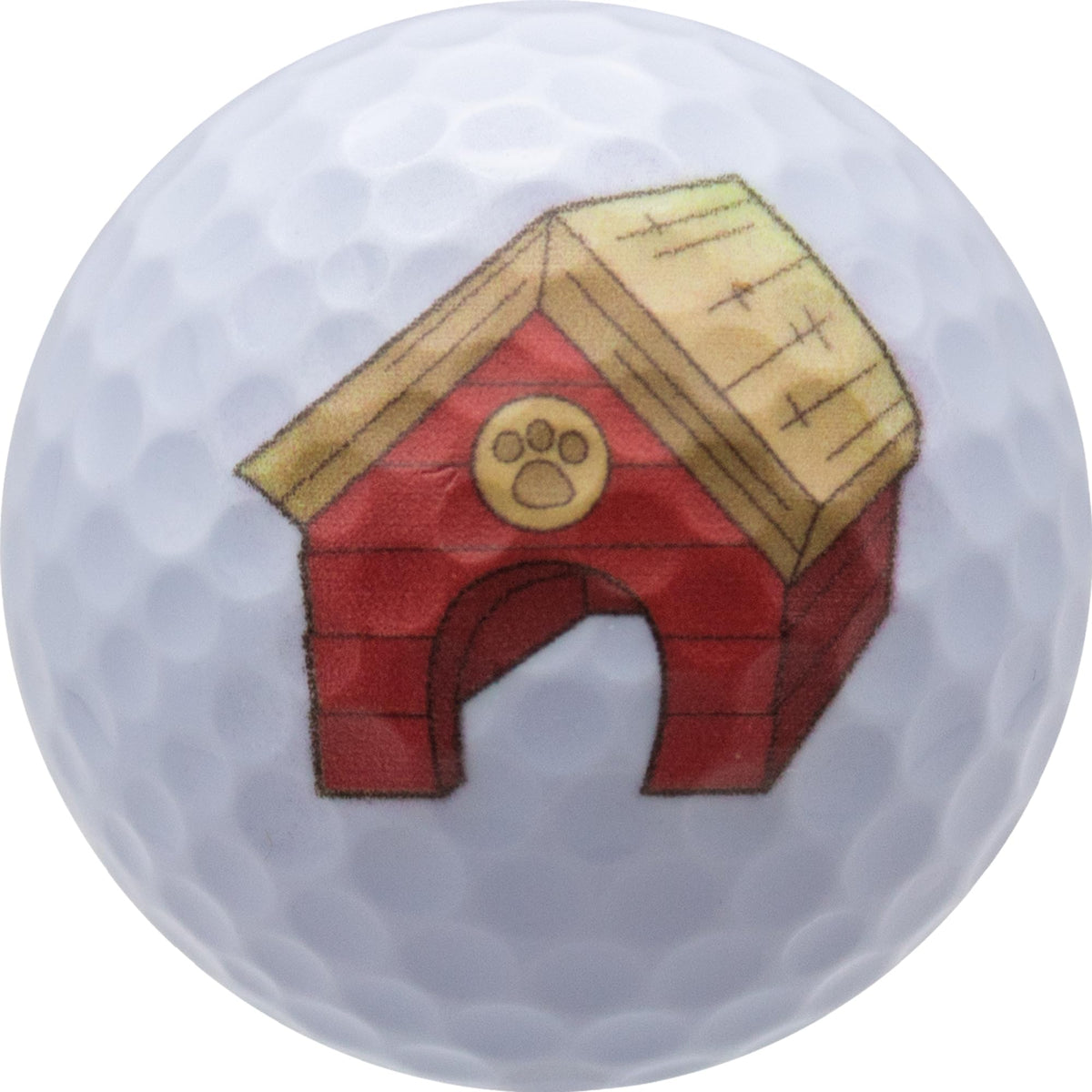 GBM Dog Lover Golf Ball 352-dimple pattern enhances trajectory stability