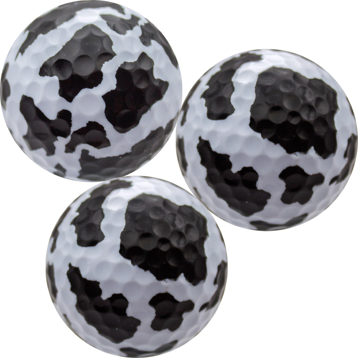 GBM cow print golf balls add personality to your round without sacrificing feel