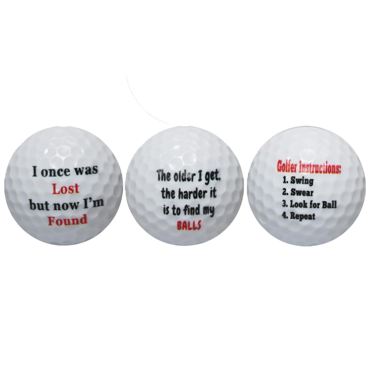 GBM Golf Humor balls with Talk Birdie to Me design for a memorable tournament keepsake.