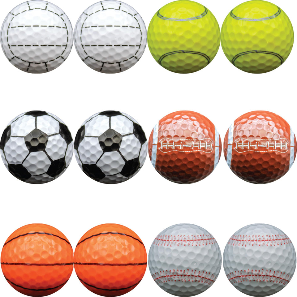 GBM mixed sports golf ball with football design for casual play and fan fun