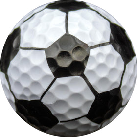 GBM yellow soccer design golf ball for easy visibility on course