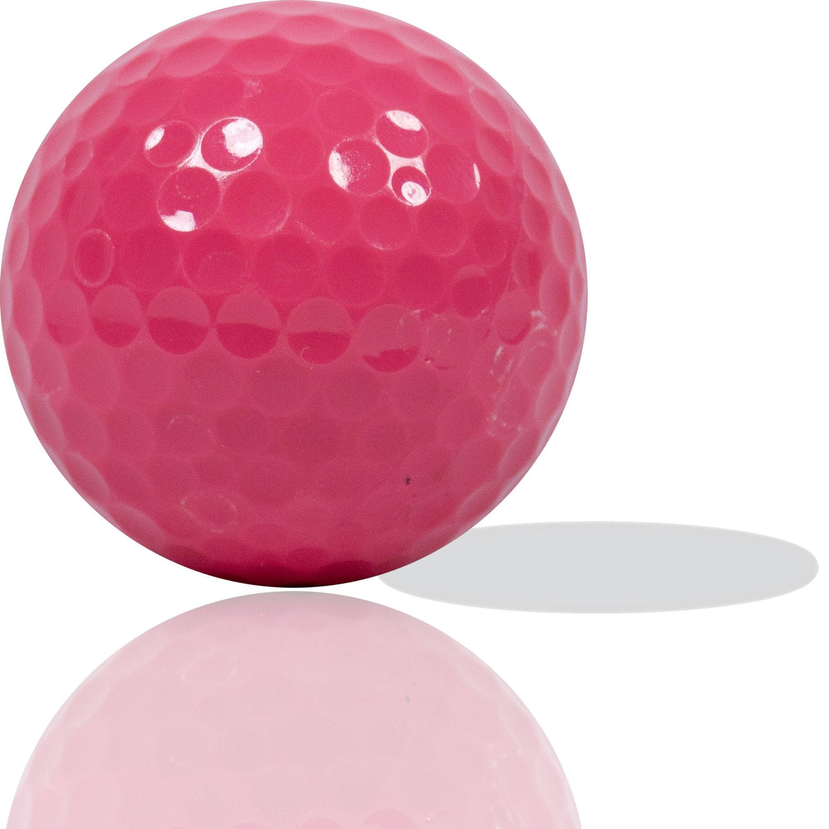 GBM pink golf balls on course highlighting tracking and visibility